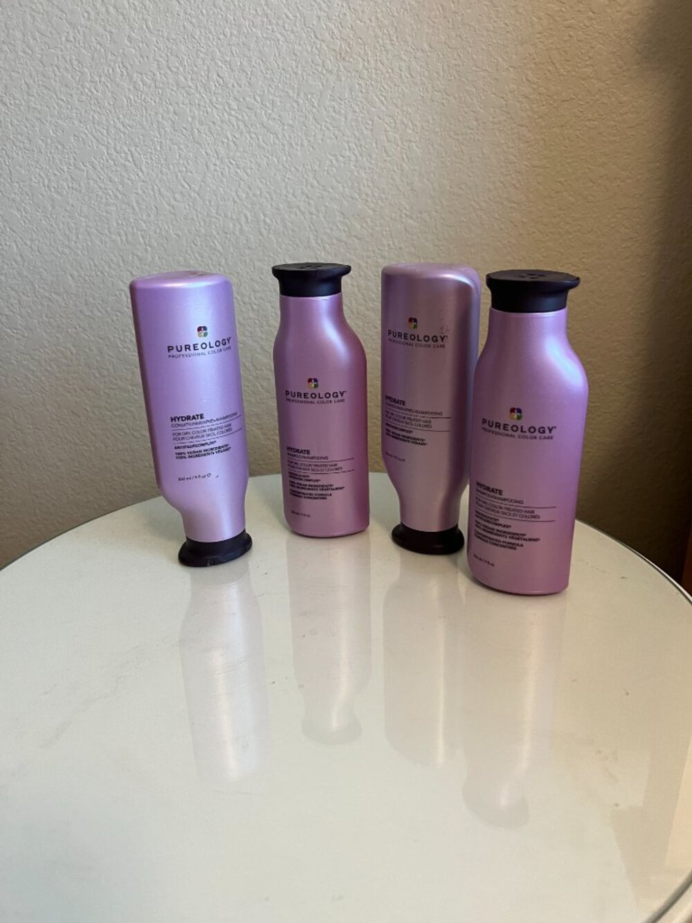 4 Pureology - 2 Shampoo & 2 Conditioner Full Size 9 oz Bottles - All New